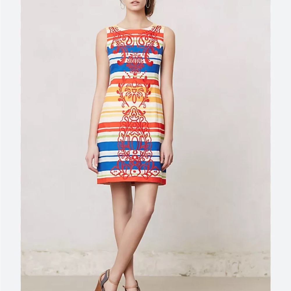 Anthropologie Tabitha Cotton Sheath Dress. Size 8.